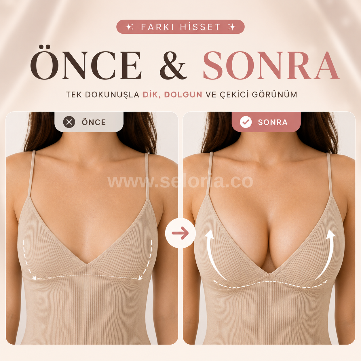 Seloria Push-Up Yapışkanlı Sütyen