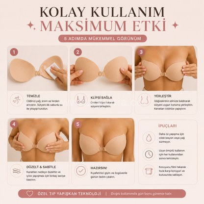 Seloria Push-Up Yapışkanlı Sütyen
